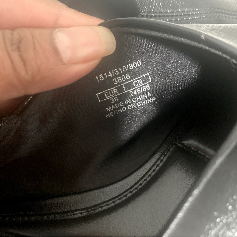 New Zara Pointed Toe Slingback Leather Flat Mules In Black - Size 7.5 UK 38 - Picture 9 of 14